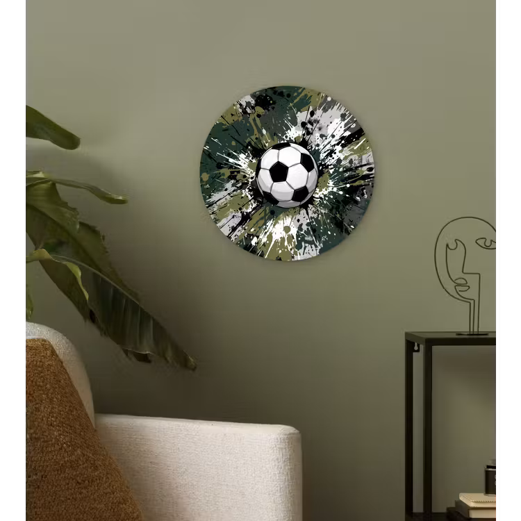 Muurcirkel - Voetbal - Verf - Spetters - Groen — 3