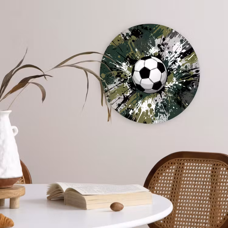 Muurcirkel - Voetbal - Verf - Spetters - Groen — 4