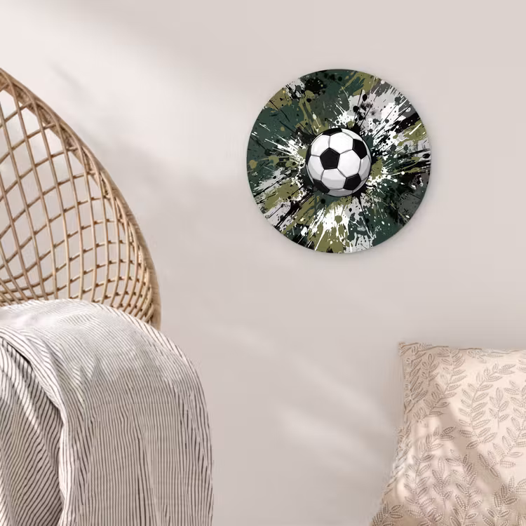 Muurcirkel - Voetbal - Verf - Spetters - Groen — 5