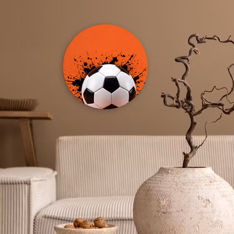 Muurcirkel - Voetbal - Verf - Sport - Oranje — 2