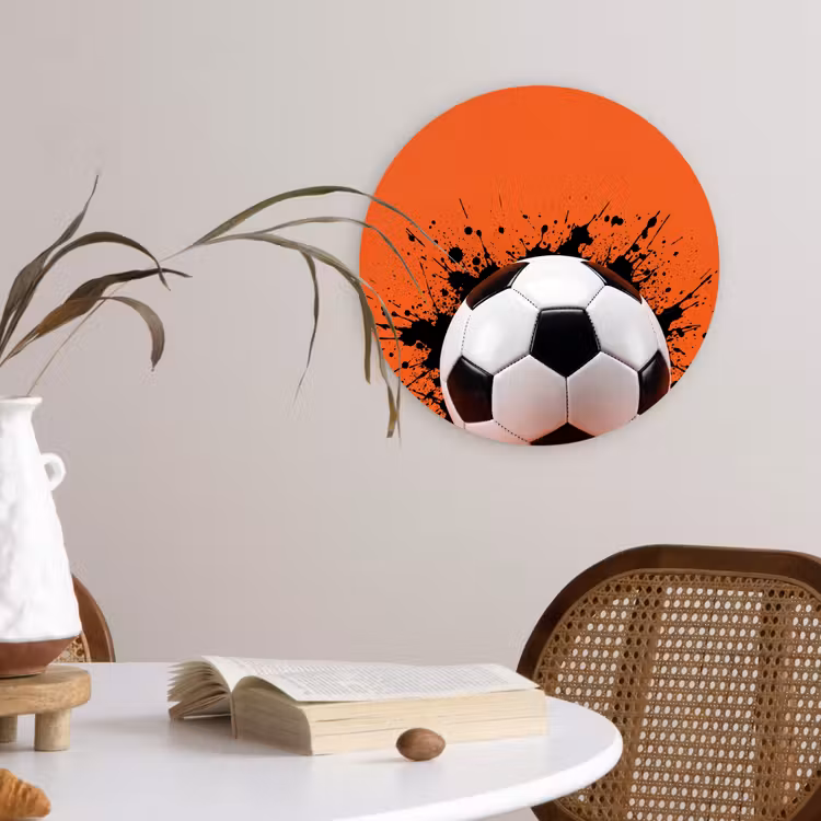 Muurcirkel - Voetbal - Verf - Sport - Oranje — 4