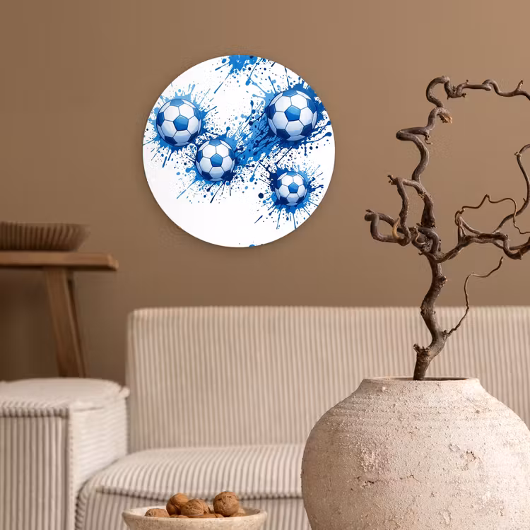 Muurcirkel - Voetballen - Verf - Sport - Blauw — 2