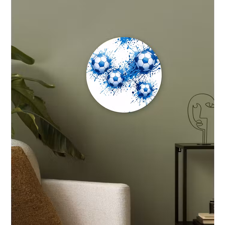 Muurcirkel - Voetballen - Verf - Sport - Blauw — 3