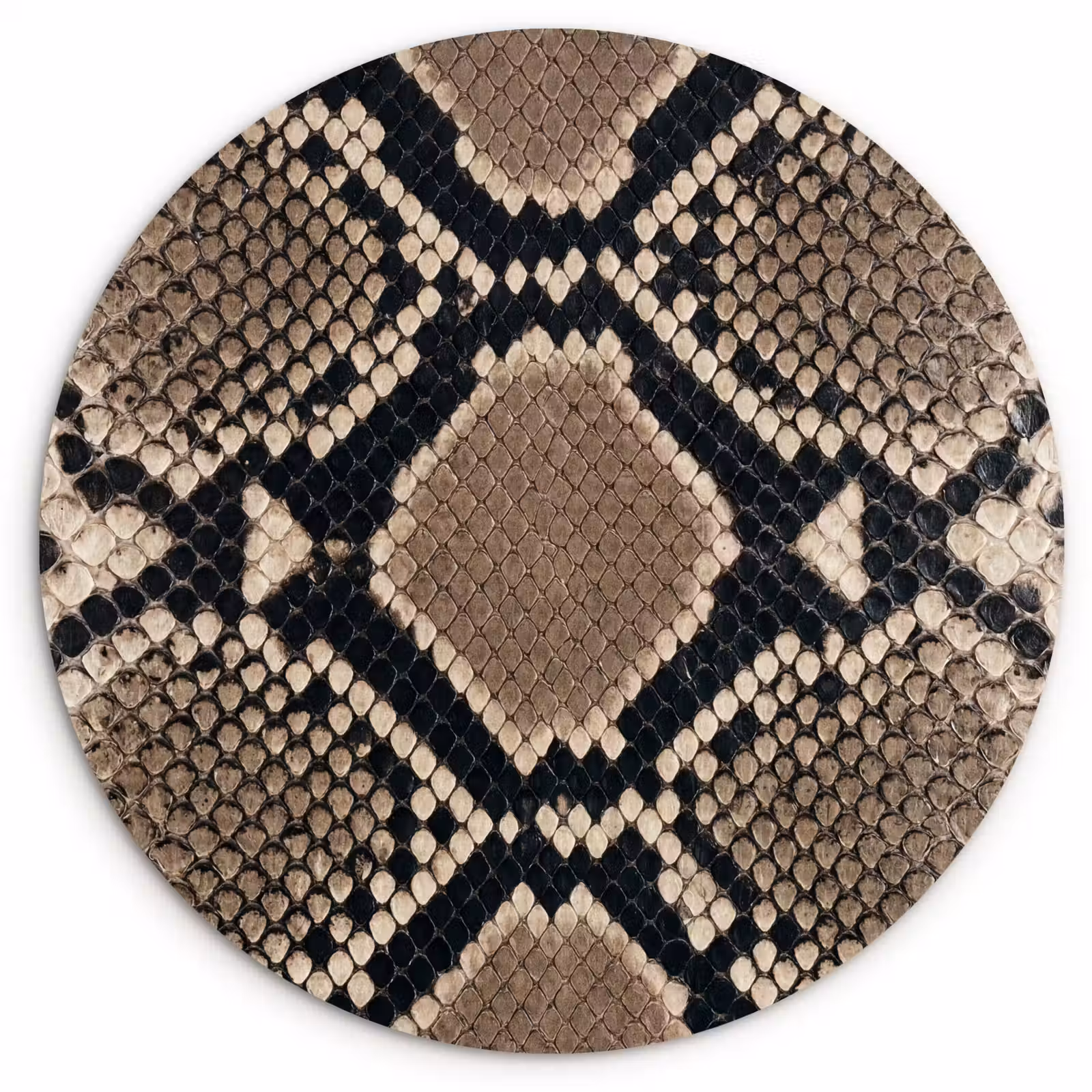 Muurcirkel - Slangenprint - Python - Bruin — 1