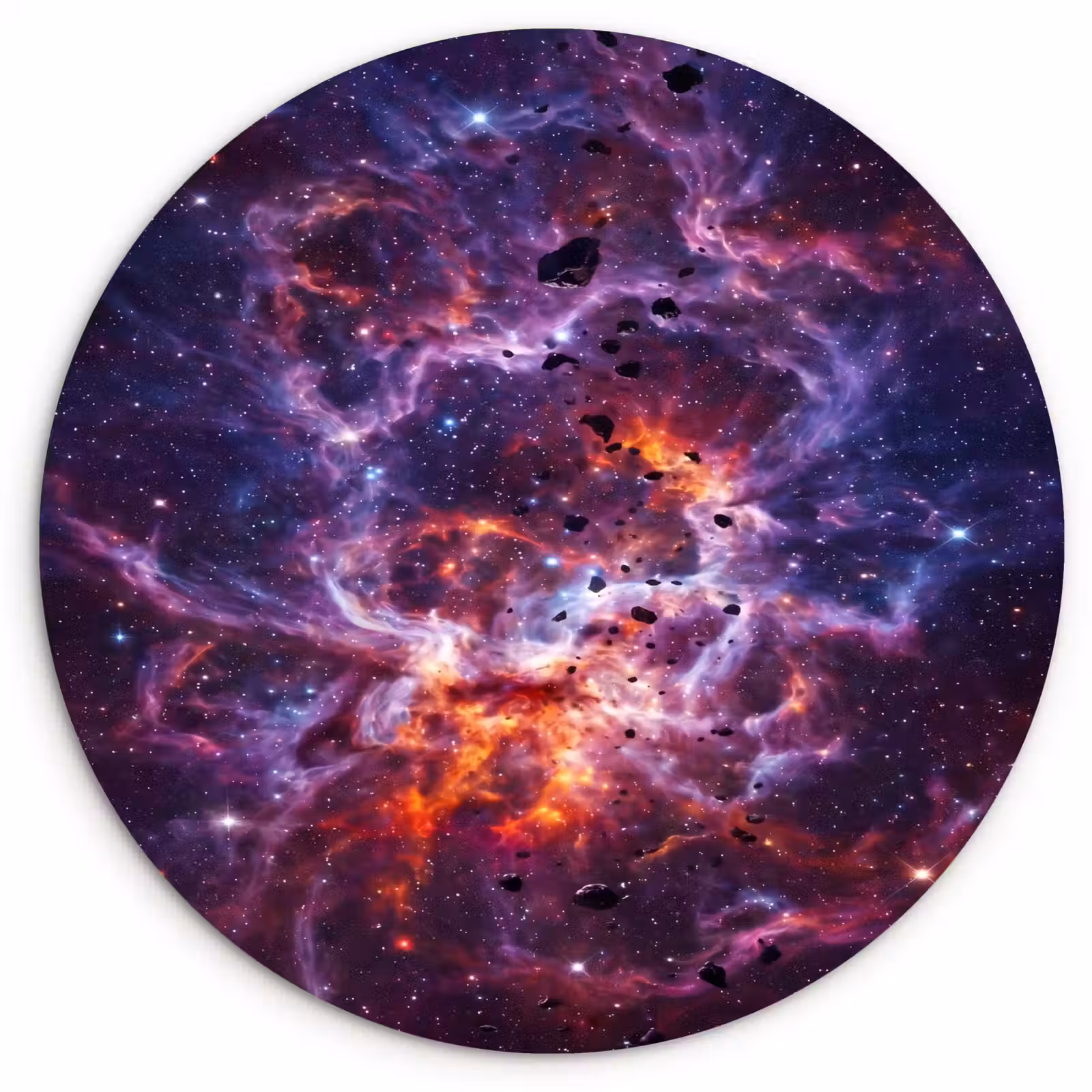 Muurcirkel - Space - Stars - Abstract - Colorful — 1