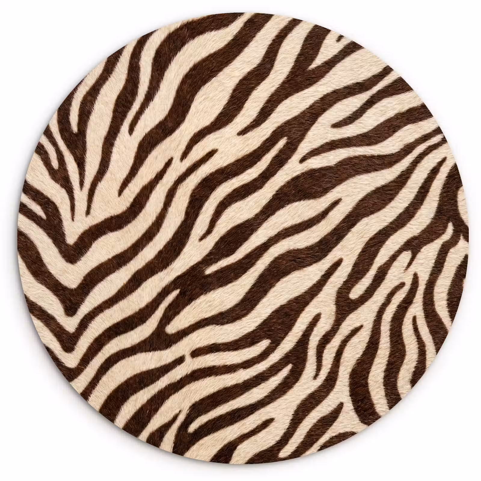 Muurcirkel - Zebra - Strepen - Bruin — 1