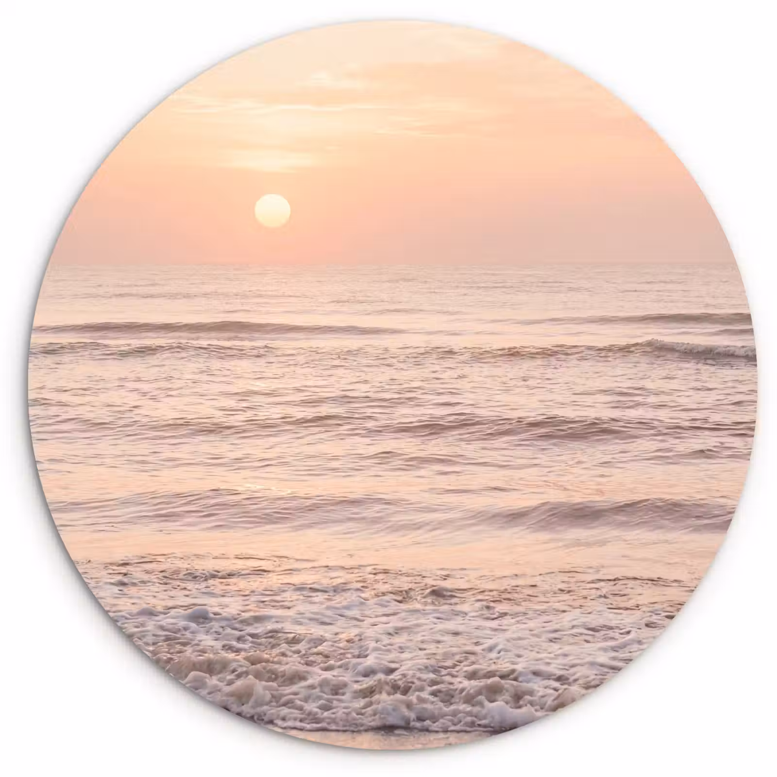 Muurcirkel - Zon - Strand - Roze — 1
