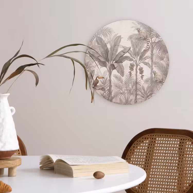Muurcirkel - Natuur - Jungle - Ringstaartmaki - Bruin — 4