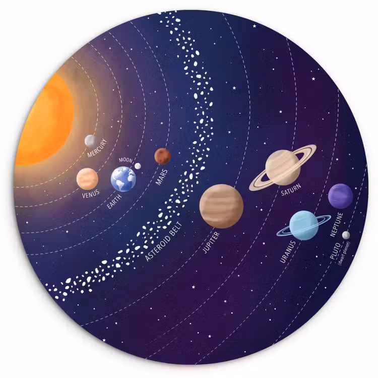 Muurcirkel - Planetenstelsel - Ruimte - Illustratie — 1