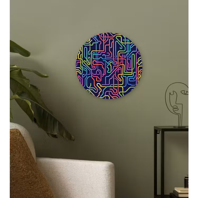 Muurcirkel - Retro - Abstract - Neon — 3
