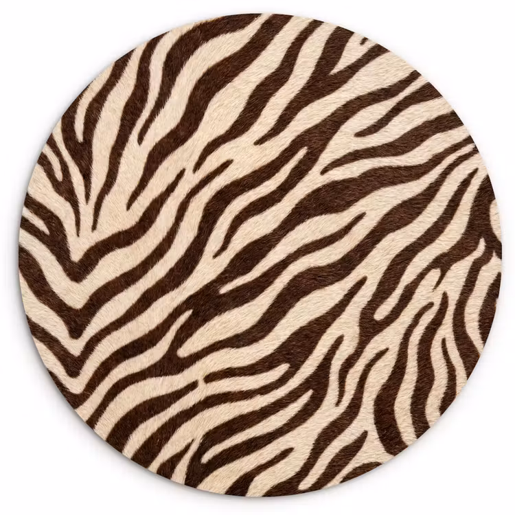 Muurcirkel - Zebra - Strepen - Bruin — 1