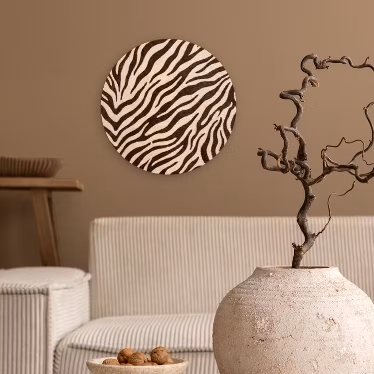 Muurcirkel - Zebra - Strepen - Bruin — 2