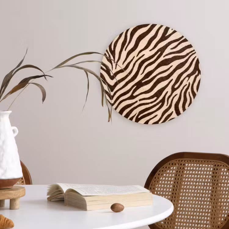 Muurcirkel - Zebra - Strepen - Bruin — 4