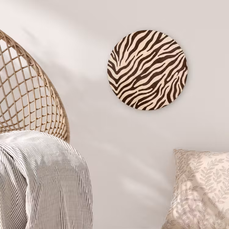 Muurcirkel - Zebra - Strepen - Bruin — 5