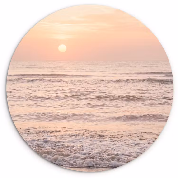 Muurcirkel - Zon - Strand - Roze — 1