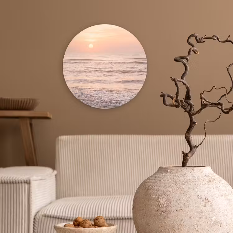Muurcirkel - Zon - Strand - Roze — 2