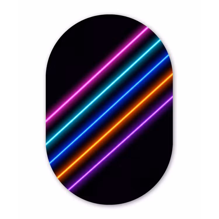 Muurovaal aluminium - Esthetiek - Retro - Neon — 1
