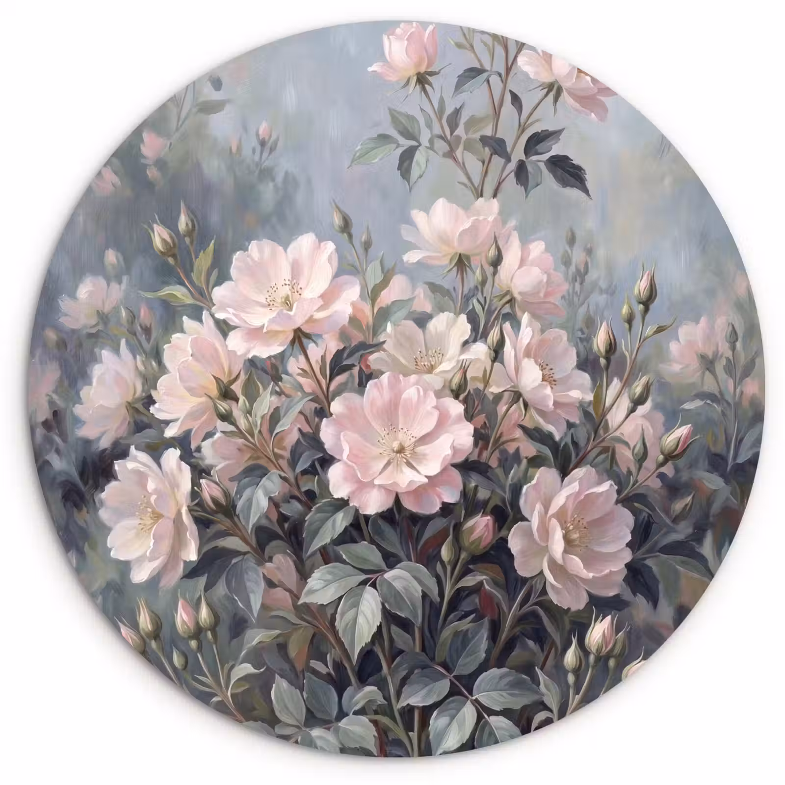 Muurcirkel - Rozen - Illustratie - Roze — 1