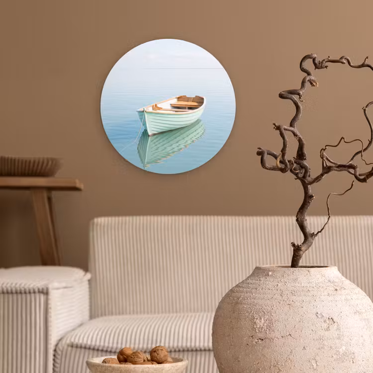 Muurcirkel - Minimalistisch - Boot - Zee — 2