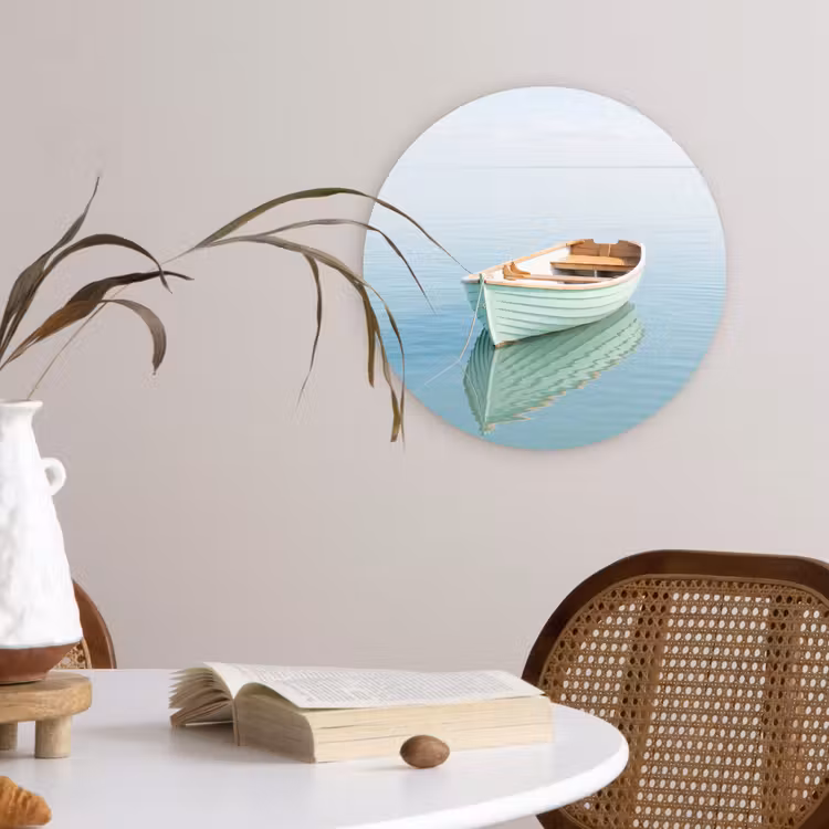 Muurcirkel - Minimalistisch - Boot - Zee — 4