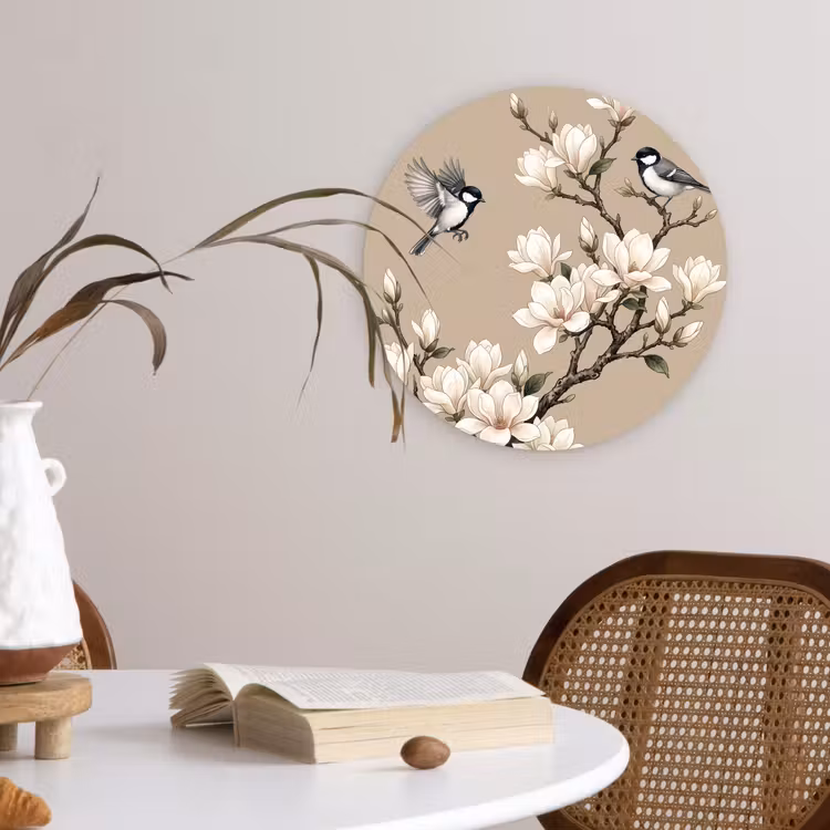 Muurcirkel - Oosters - Vogels - Beige — 4