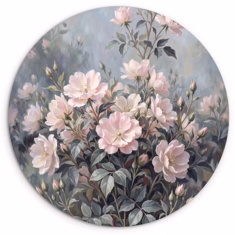 Muurcirkel - Rozen - Illustratie - Roze — 1