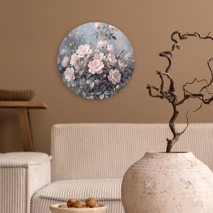 Muurcirkel - Rozen - Illustratie - Roze — 2
