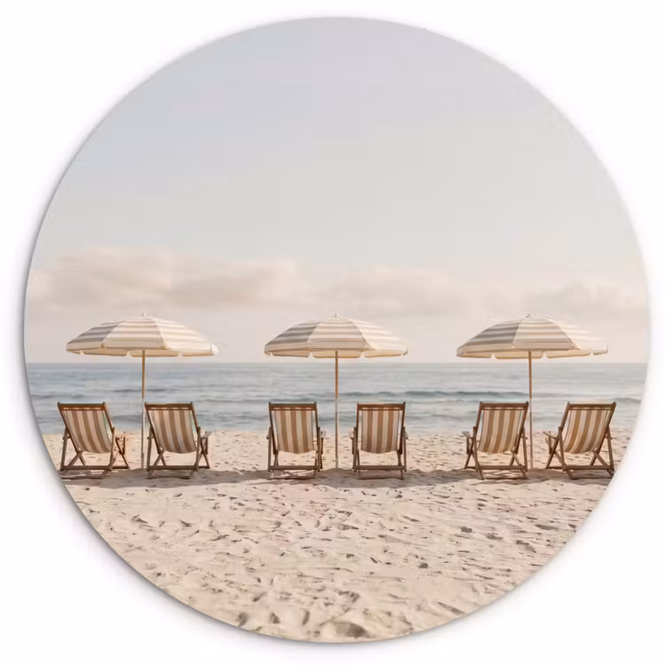 Muurcirkel - Strand - Stoelen - Parasol — 1