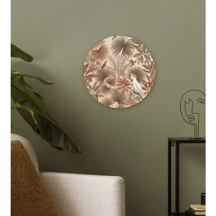 Muurcirkel - Tropisch - Vogels - Beige — 3