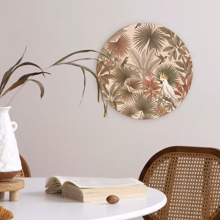 Muurcirkel - Tropisch - Vogels - Beige — 4