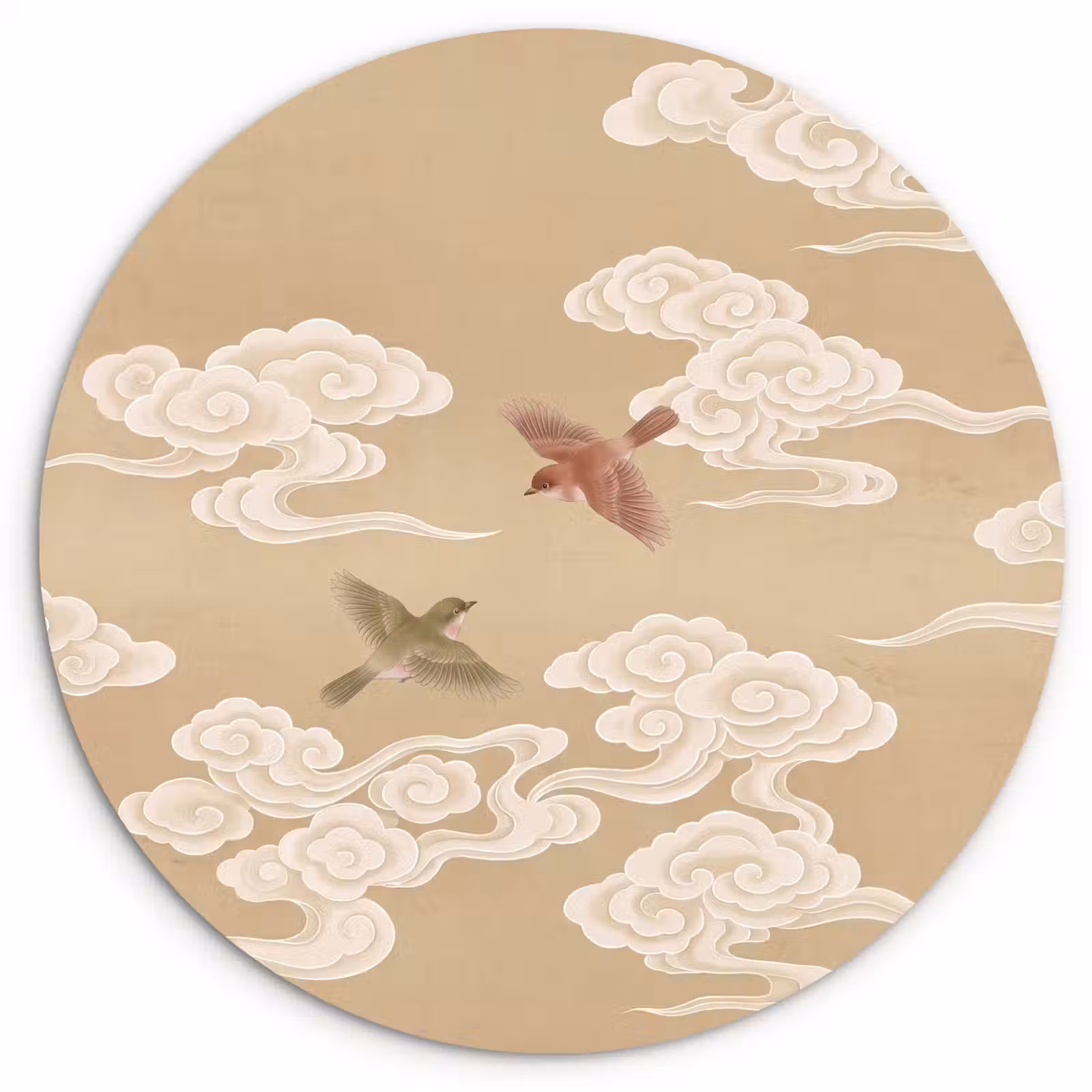 Muurcirkel - Vogels - Vliegen - Beige — 1