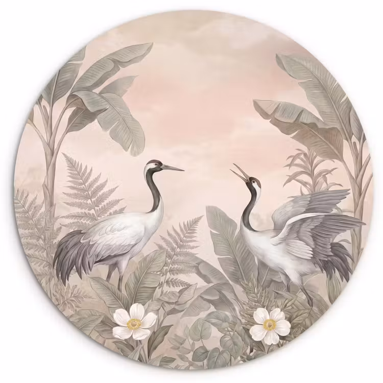 Muurcirkel - Kraanvogels - Natuur - Roze — 1