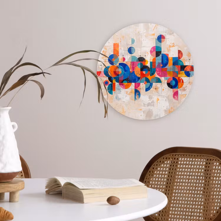 Muurcirkel - Kunst - Geometrisch - Abstract - Kleurrijk — 4