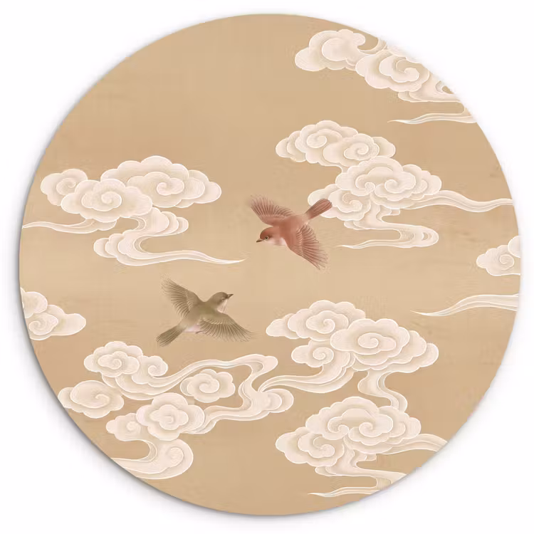 Muurcirkel - Vogels - Vliegen - Beige — 1