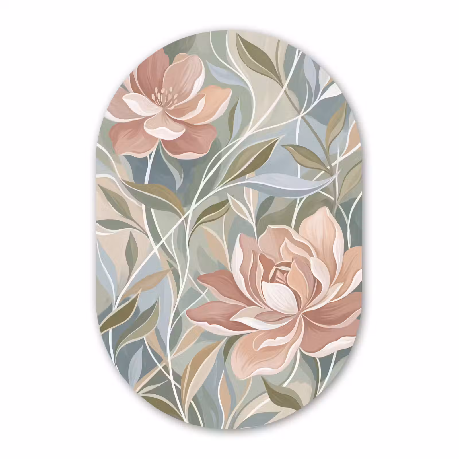 Muurovaal aluminium - Elegant - Romantiek - Roze — 1