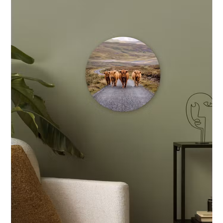 Muurcirkel - Schotse Hooglanders - Weg - Landschap - Kudde — 3