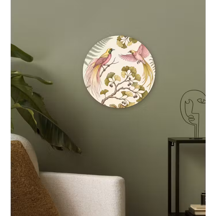 Muurcirkel - Vogels - Tropisch - Botanisch - Roze — 3