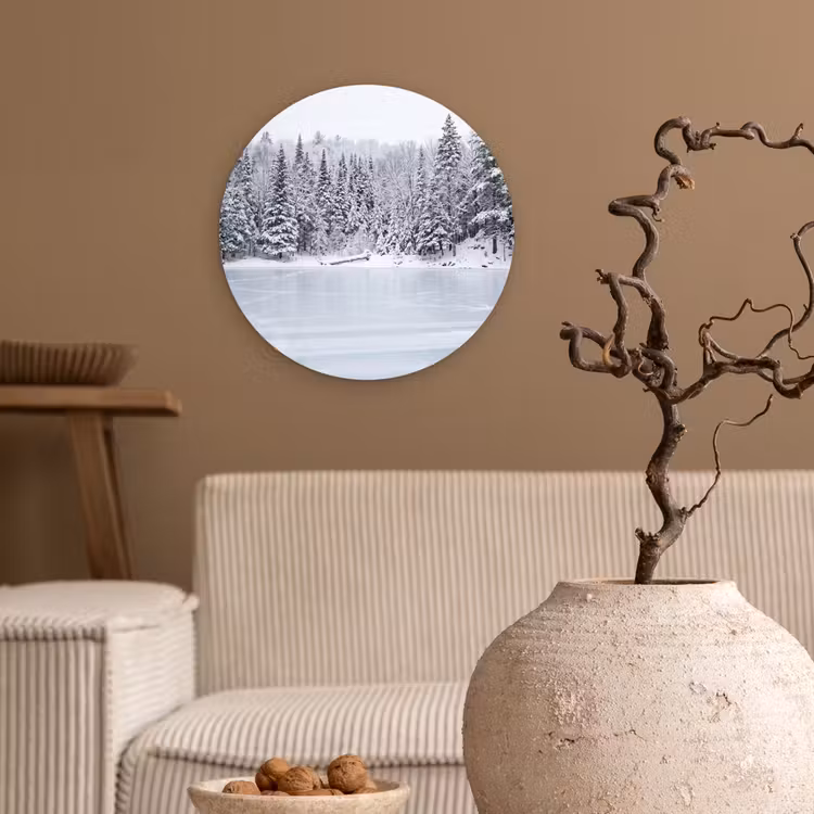 Muurcirkel - Meer - Dennen - IJs - Winter - Rustgevend — 2
