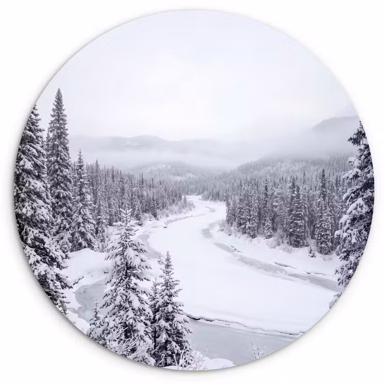 Muurcirkel - Rivier - Bevroren - Landschap - Winter — 1