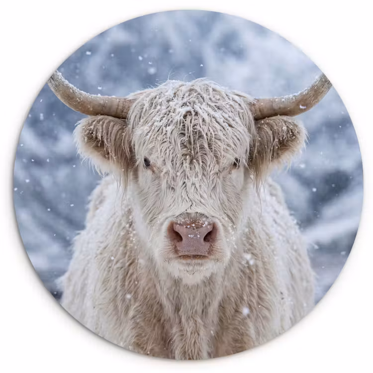 Muurcirkel - Schotse Hooglander - Sneeuw - Bergen - Winter — 1