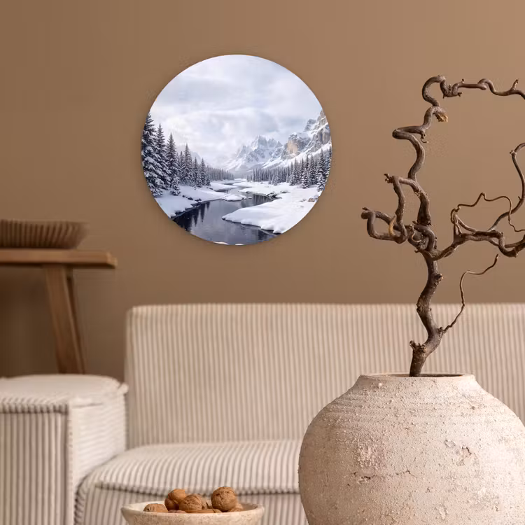 Muurcirkel - Sneeuwlandschap - Bergen - Rivier - Winter — 2