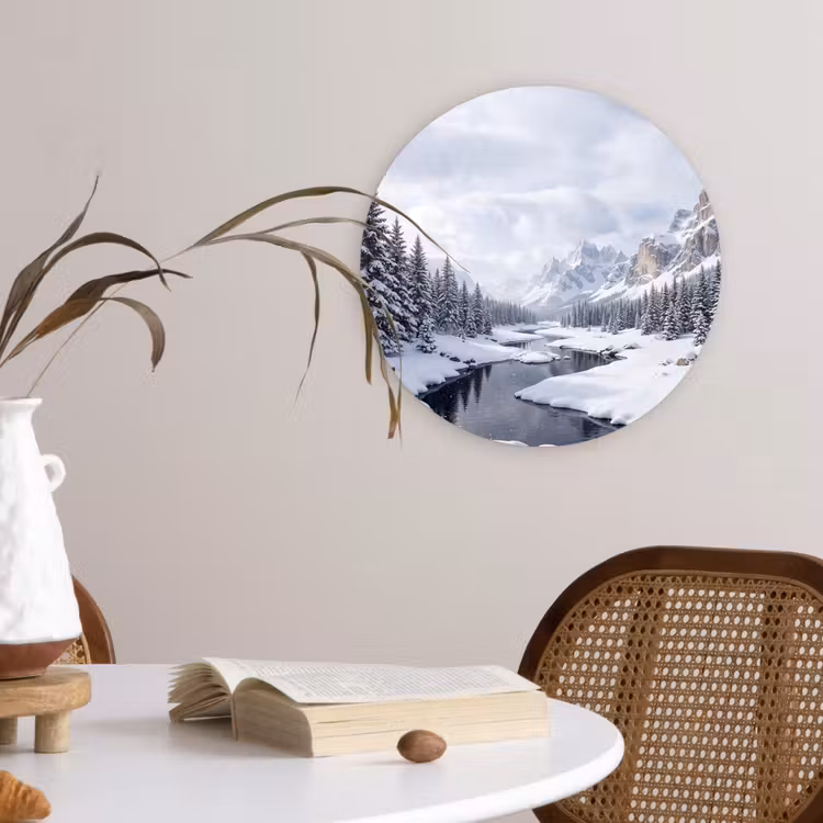 Muurcirkel - Sneeuwlandschap - Bergen - Rivier - Winter — 4