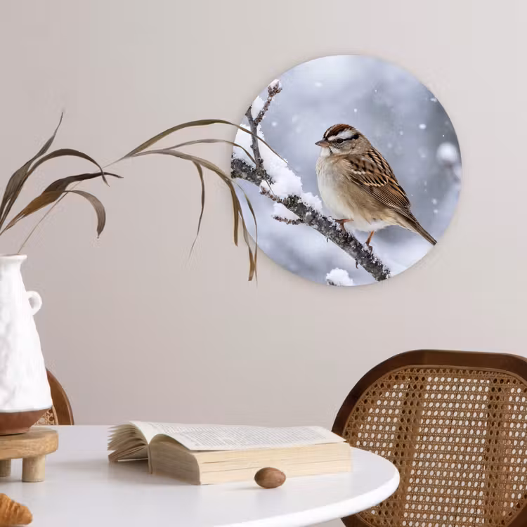 Muurcirkel - Vogel - Tak - Sneeuw - Winter — 4