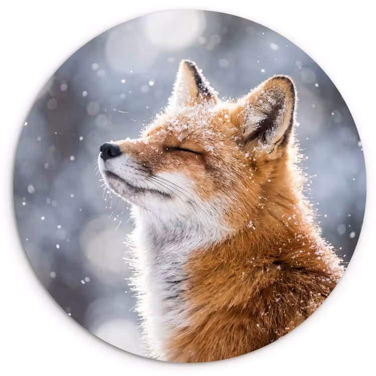 Muurcirkel - Vos - Sneeuwval - Portret - Winter - Sfeervol — 1