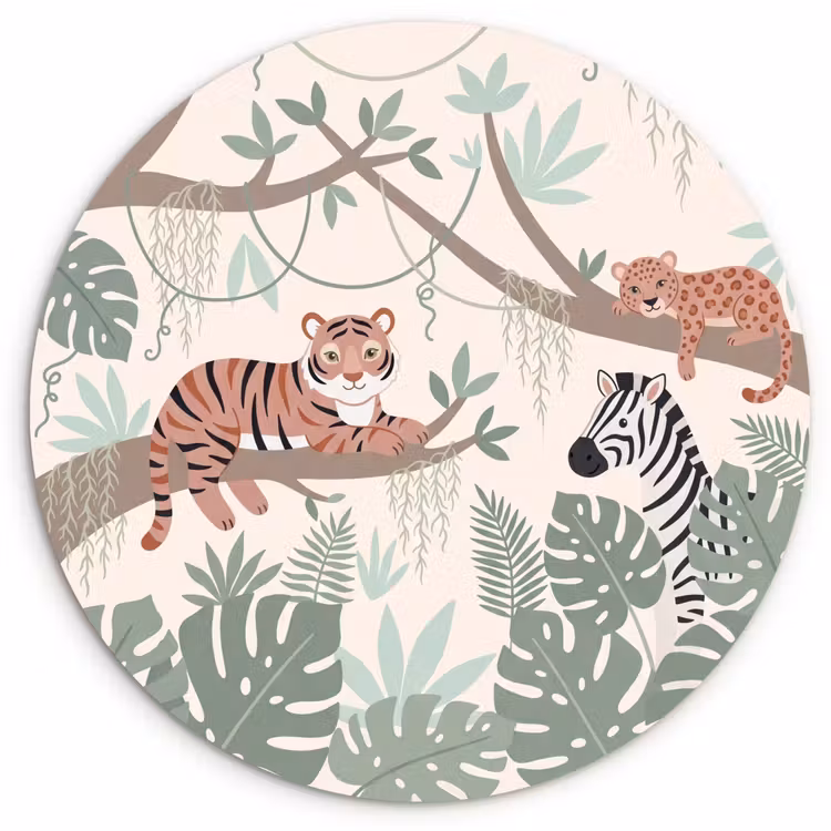 Muurcirkel - Jungle - Rustiek - Pastel — 1