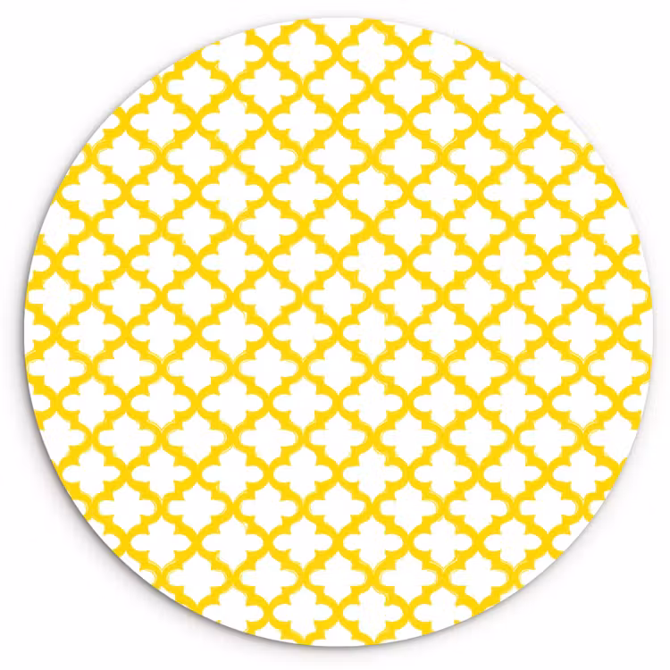 Muurcirkel - Patroon - Geometrisch - Klassiek - Geel — 1
