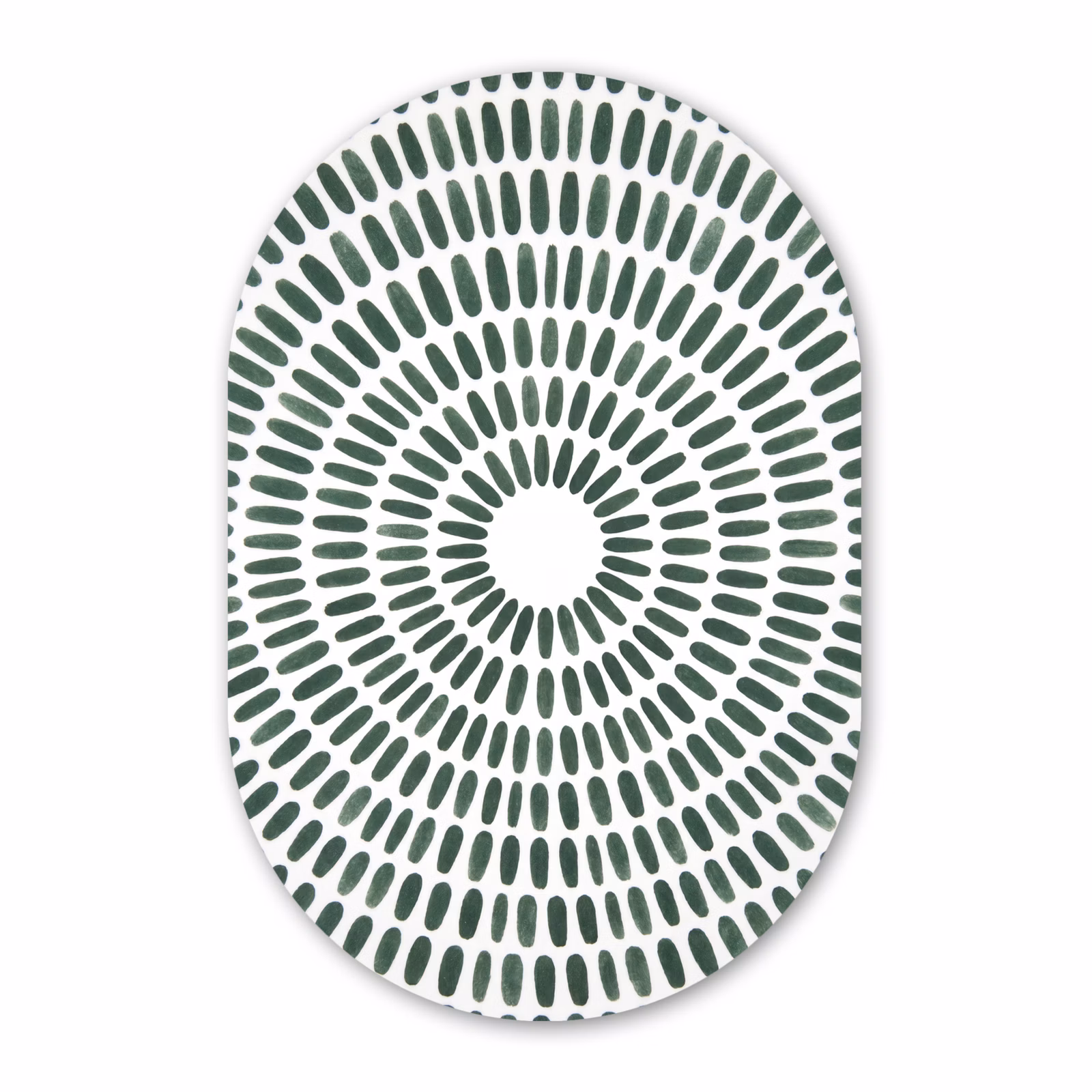 Muurovaal aluminium - Abstract - Cirkel - Patroon - Modern - Groen — 1