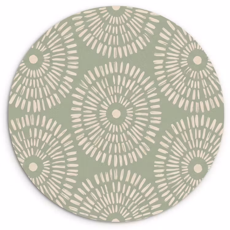 Muurcirkel - Patroon - Cirkels - Abstract - Modern - Groen — 1