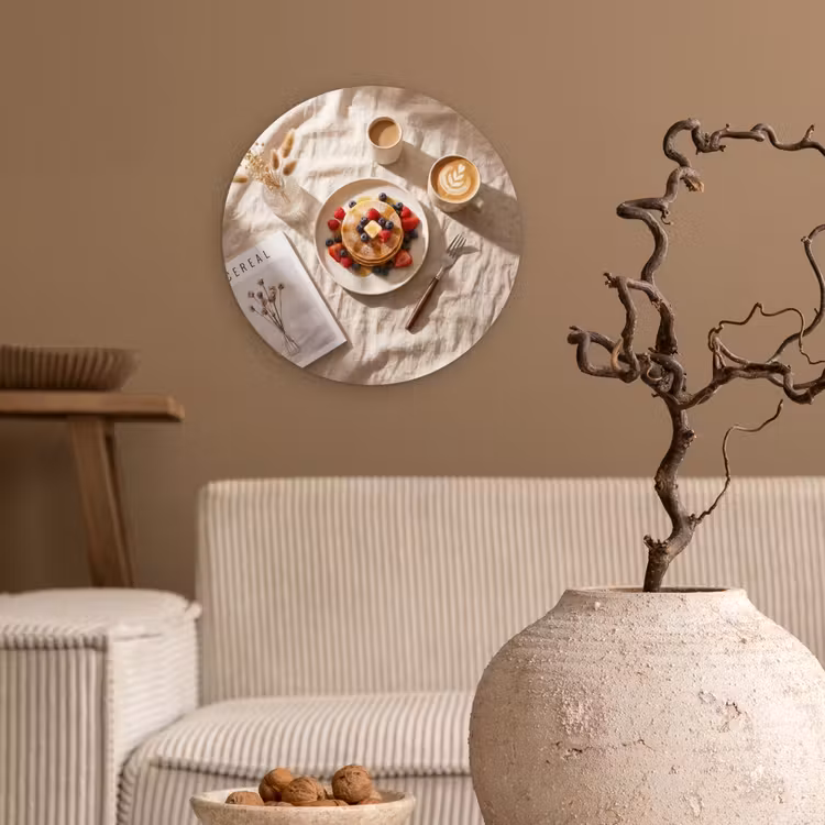 Muurcirkel - Pannenkoeken - Bessen - Ontbijt - Modern - Beige — 2