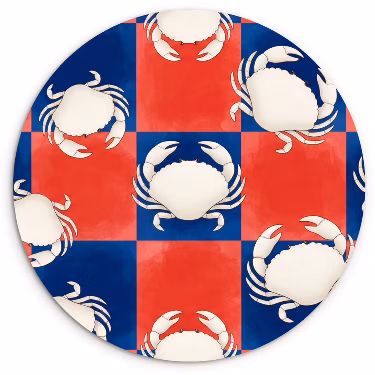 Muurcirkel - Patroon - Zeeleven - Rood - Blauw - Abstract — 1